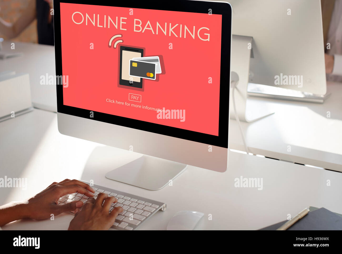 Online-Banking Mobile Wallet E-Banking-Konzept Stockfoto