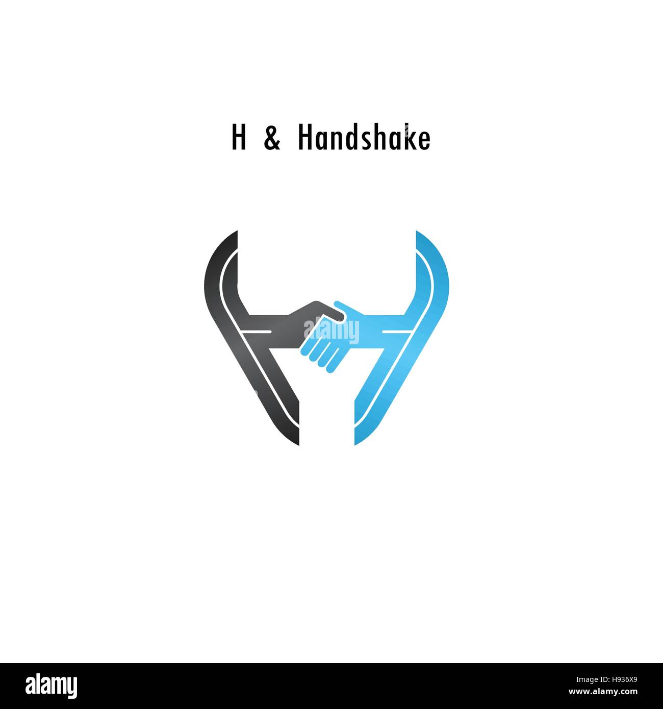 H-Briefsymbol abstrakte Logo Design Vektor-Vorlage. Business-Angebot, Partnerschaft-Symbol. Corporate Business und Industrie Logo Symbol. Vektor Stock Vektor