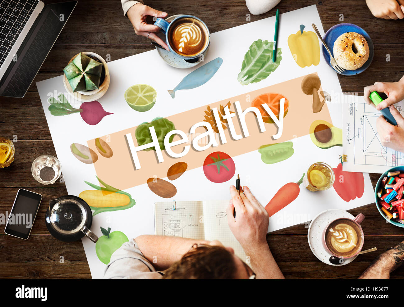 Gesund Gesundheit Check Lifestyle physischen Ernährungskonzept Stockfoto
