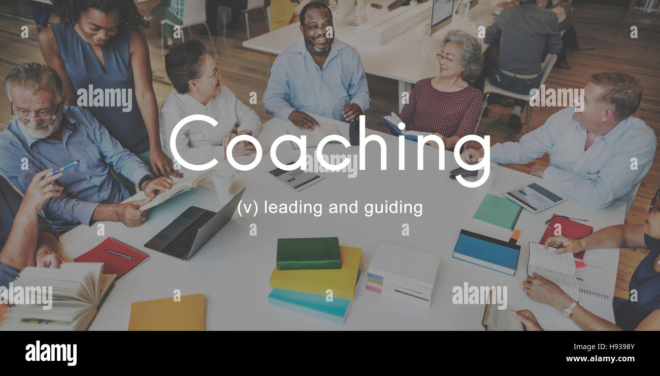 Coaching Ausbildung Kursleiter Managementkonzept Stockfoto