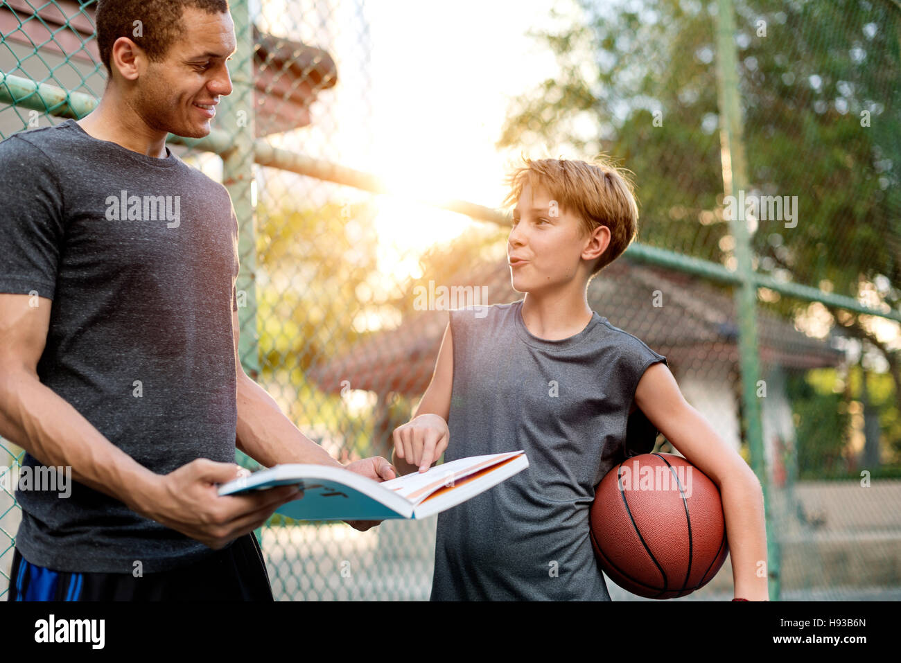 Basketball Sport Sportler Übung Spielkonzept Coaching Stockfoto