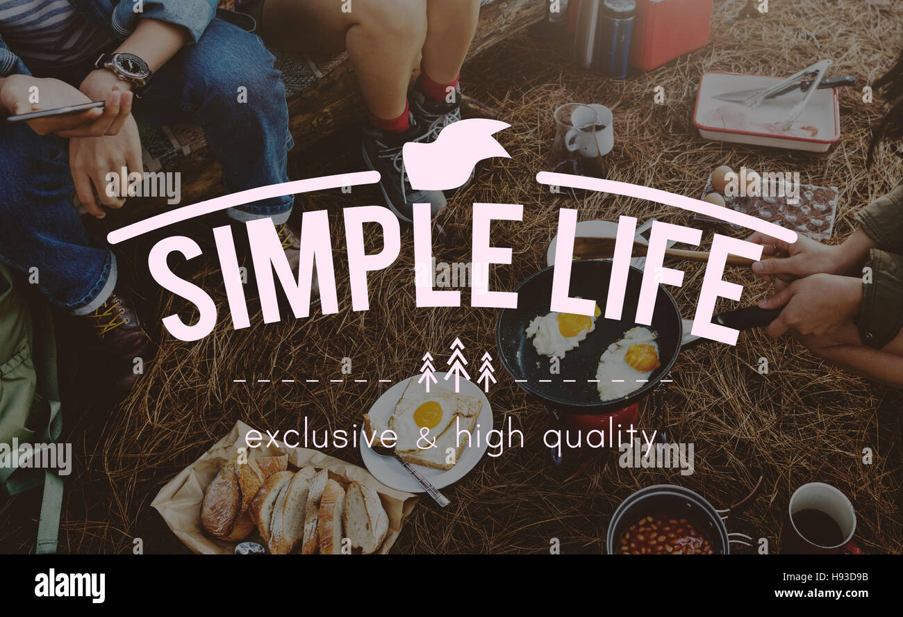 Simple Life-Balance zu genießen entspannen Glück Konzept Stockfoto