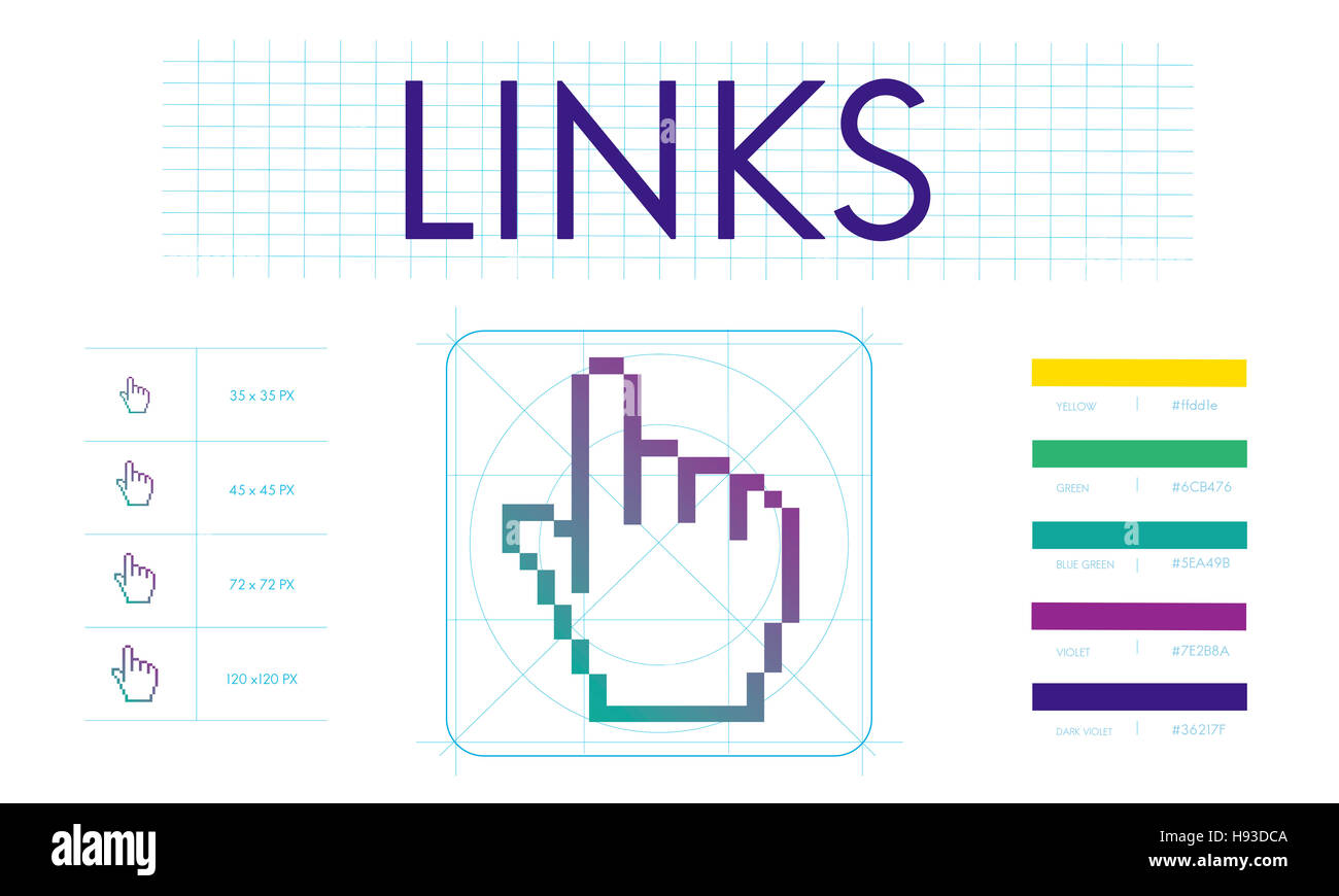 Links-Seo Webinar-Hand-Cyberspace-Konzept Stockfoto