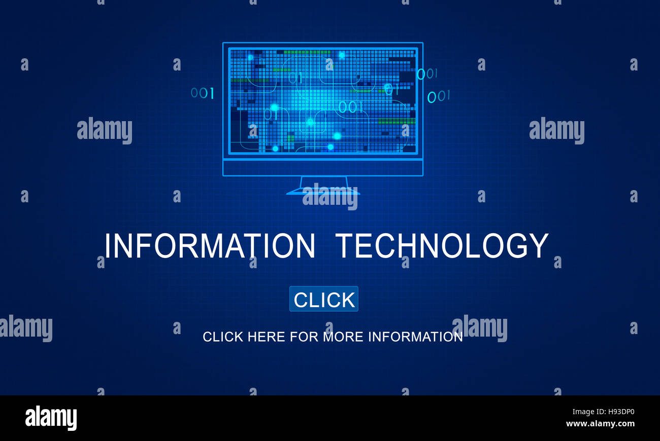 Informationen Technologie digitale elektronische Datenkonzept Stockfoto