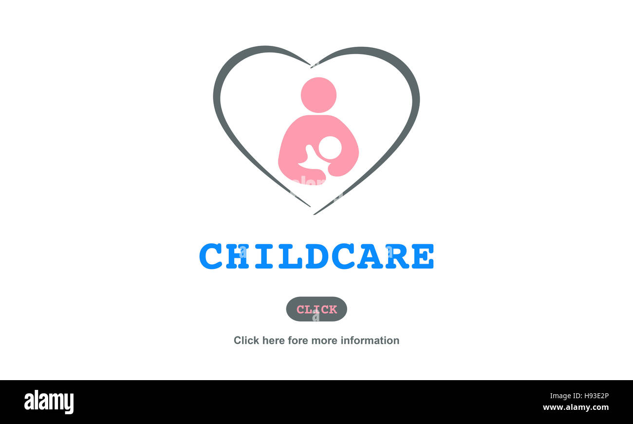 Betreuung Kinderbetreuung Liebe Baby kümmern Konzept Stockfoto