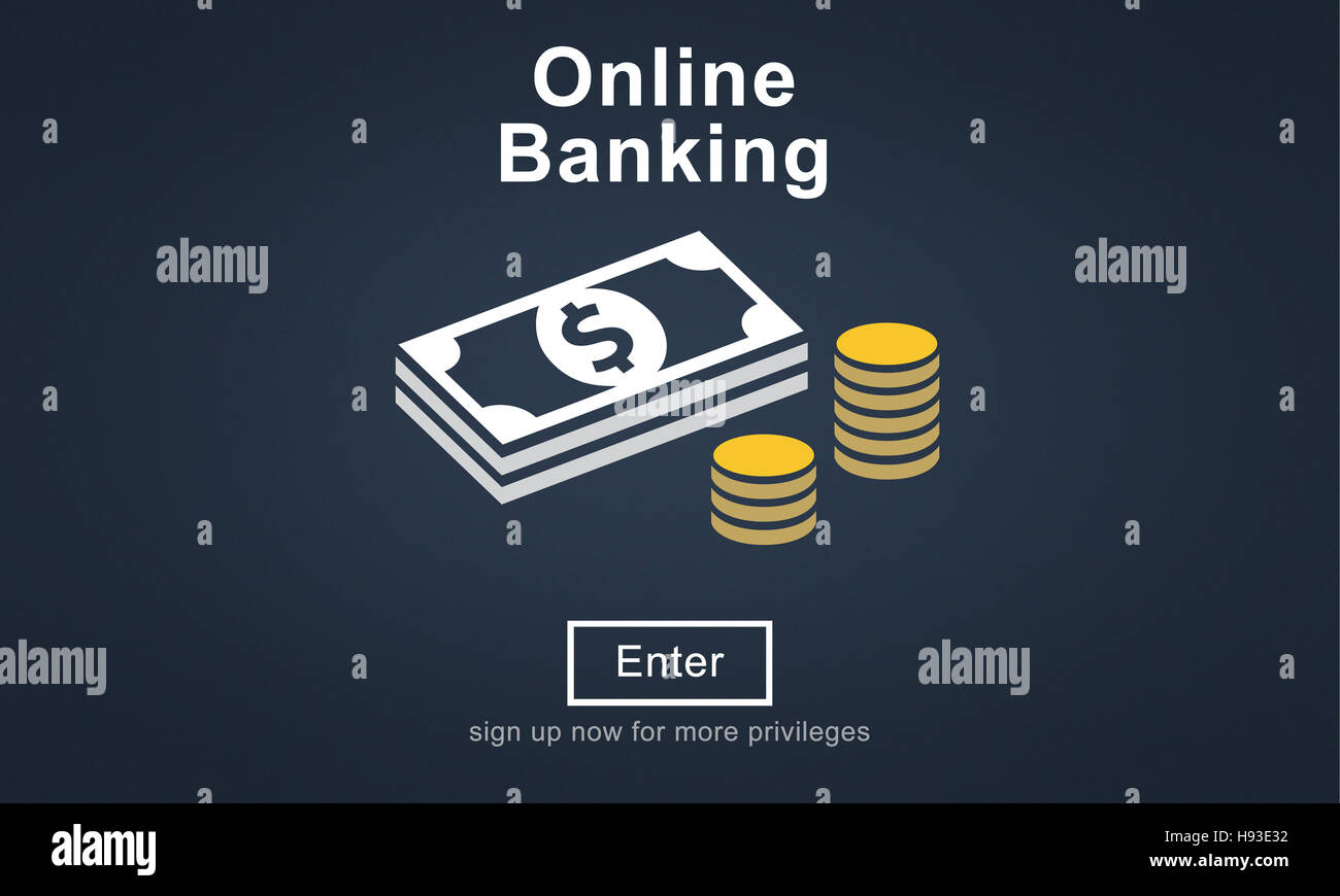 Online-Banking-finanzielle Transaktion Technologiekonzept Stockfoto