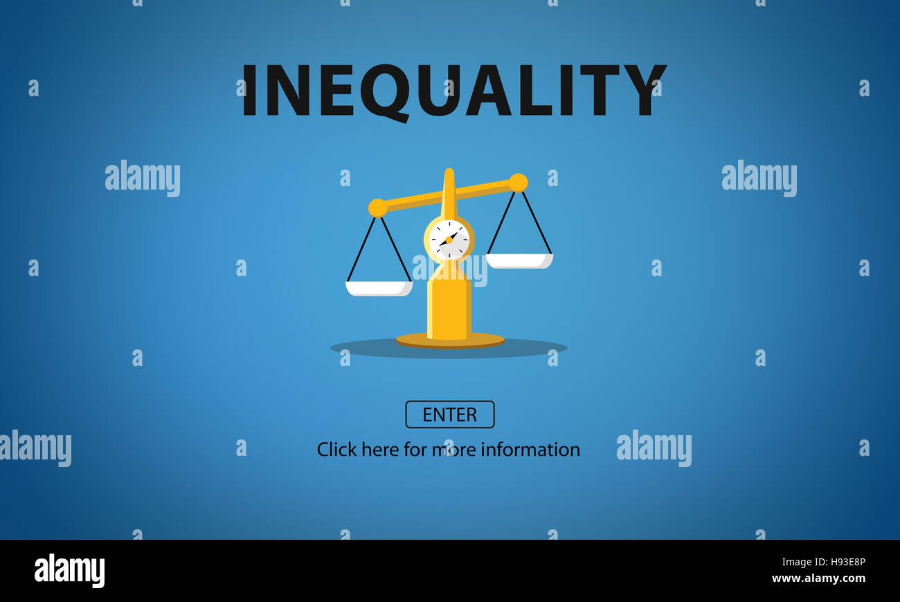 Ungleichheit Ungleichgewicht Opfer Vorurteil Bias Konzept Stockfoto