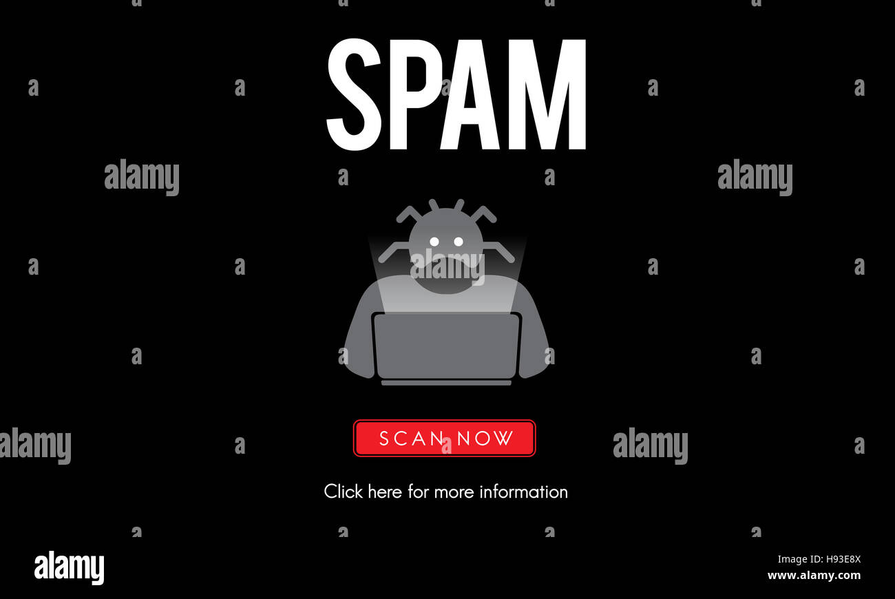 Betrug-Virus Spyware Malware Antivirus-Konzept Stockfoto