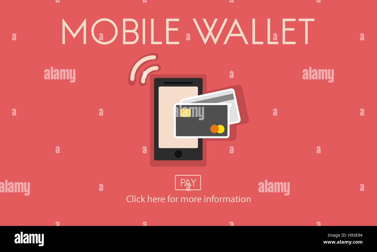 Online-Banking Mobile Wallet E-Banking-Konzept Stockfoto