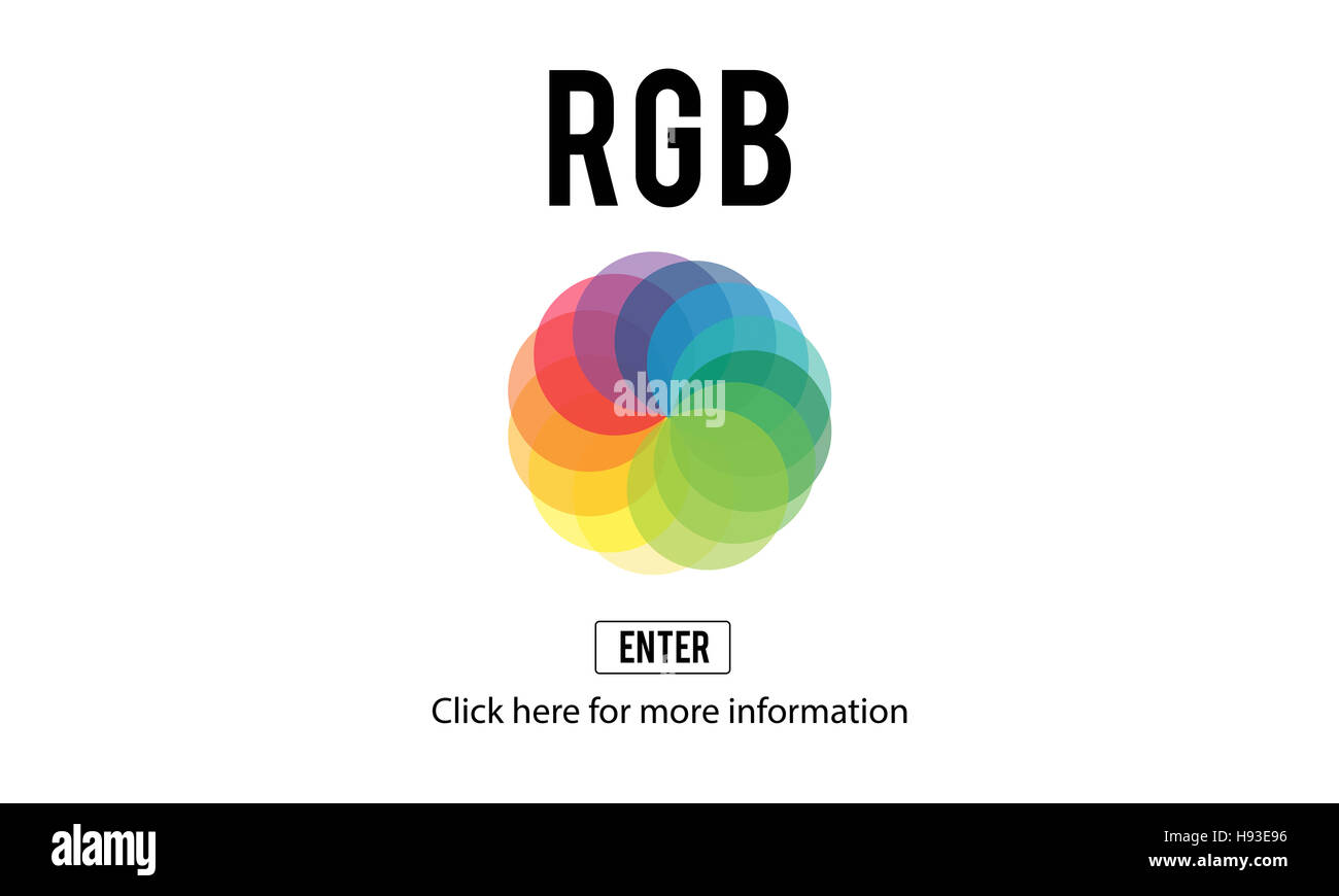 RGB-Druck-Palette mischen Farbkonzept Stockfoto