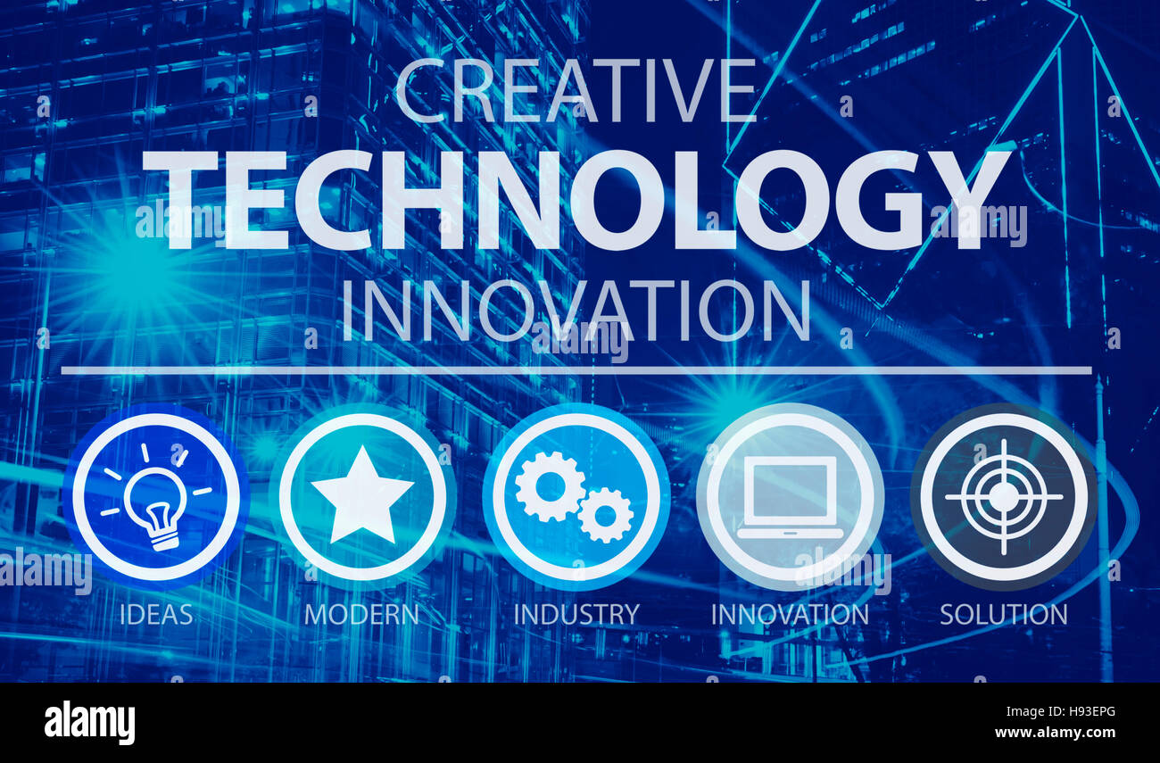 Creative Technology Innovation digitales Medienkonzept Stockfoto