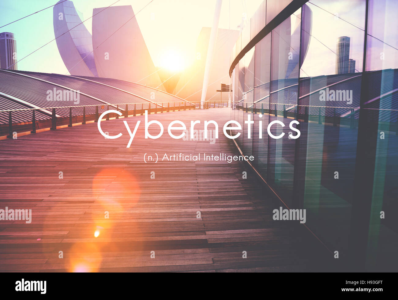 Kybernetik künstliche Intelligenz Technologie Grafikkonzept Stockfoto