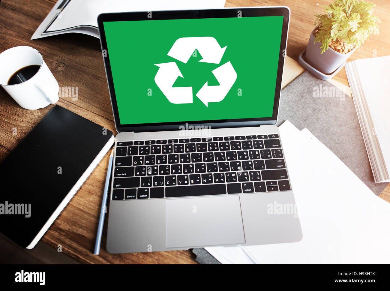 Grüne Umwelt Erhaltung Eco-Konzept zu recyceln Stockfoto