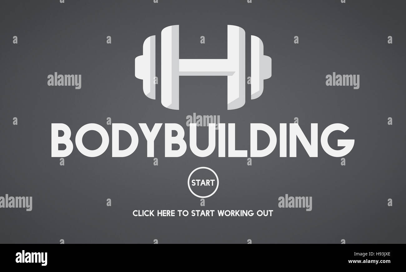 Bodybuilding Gesundheit Get Fit Fitness Übung Karosseriekonzept Pumpe Stockfoto