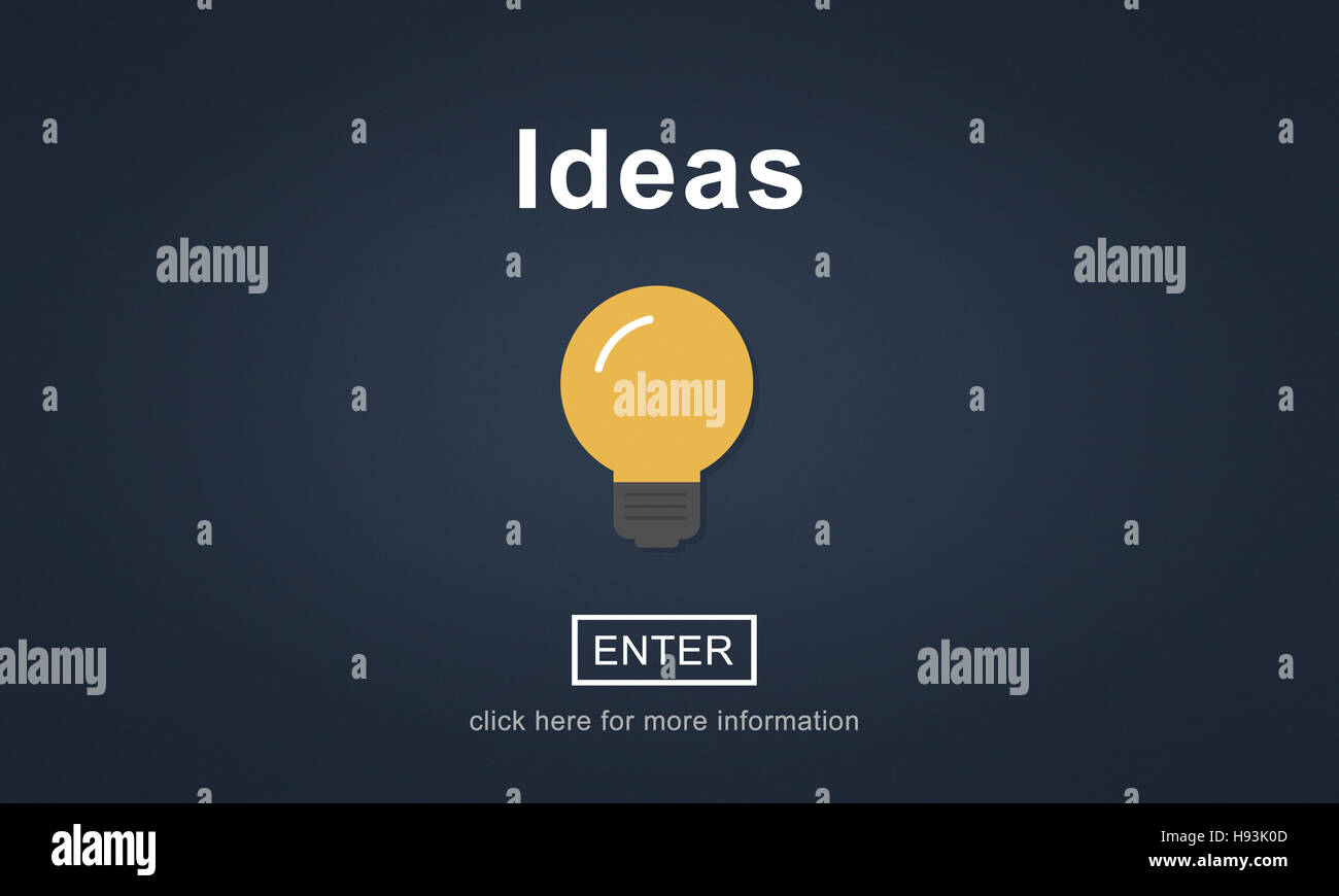 Ideen wissen Innovationskonzept Aspiration Inspiration Stockfoto