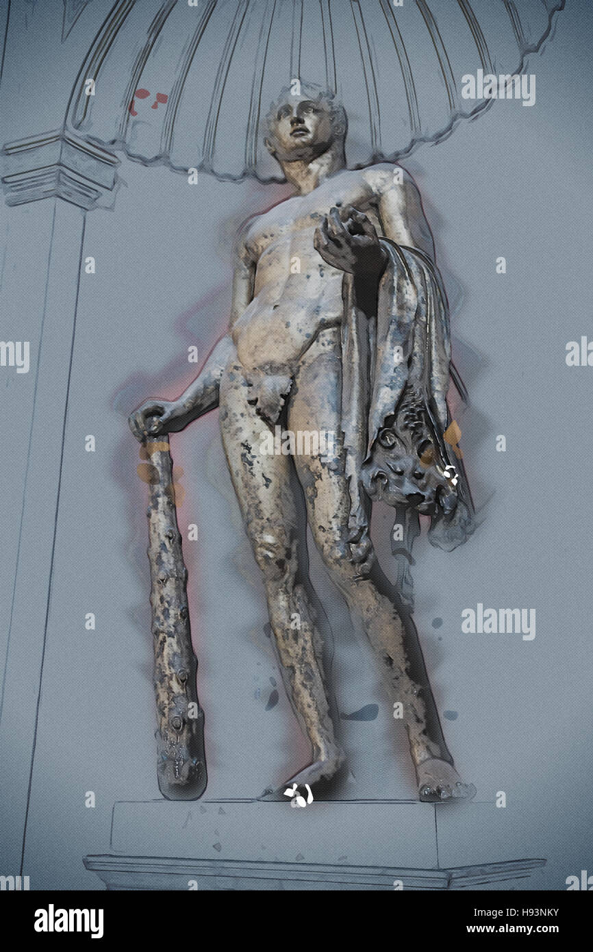 Hercules von Theater des Pompeius in den Vatikanischen Museen Stockfoto