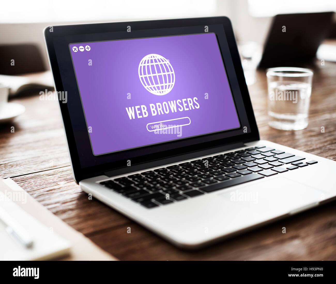 Web-Browser-Internet-Net-Technologie-Konzept Stockfoto