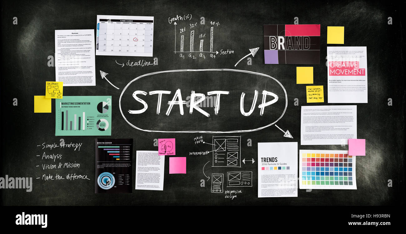 Starten Sie Business-Idee Anfang Konzept Stockfoto