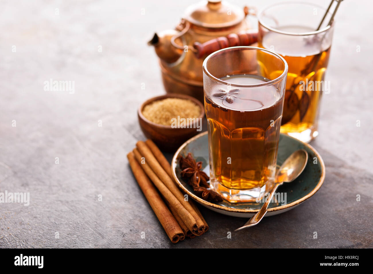 Süßen Tee mit Zimt Stockfoto