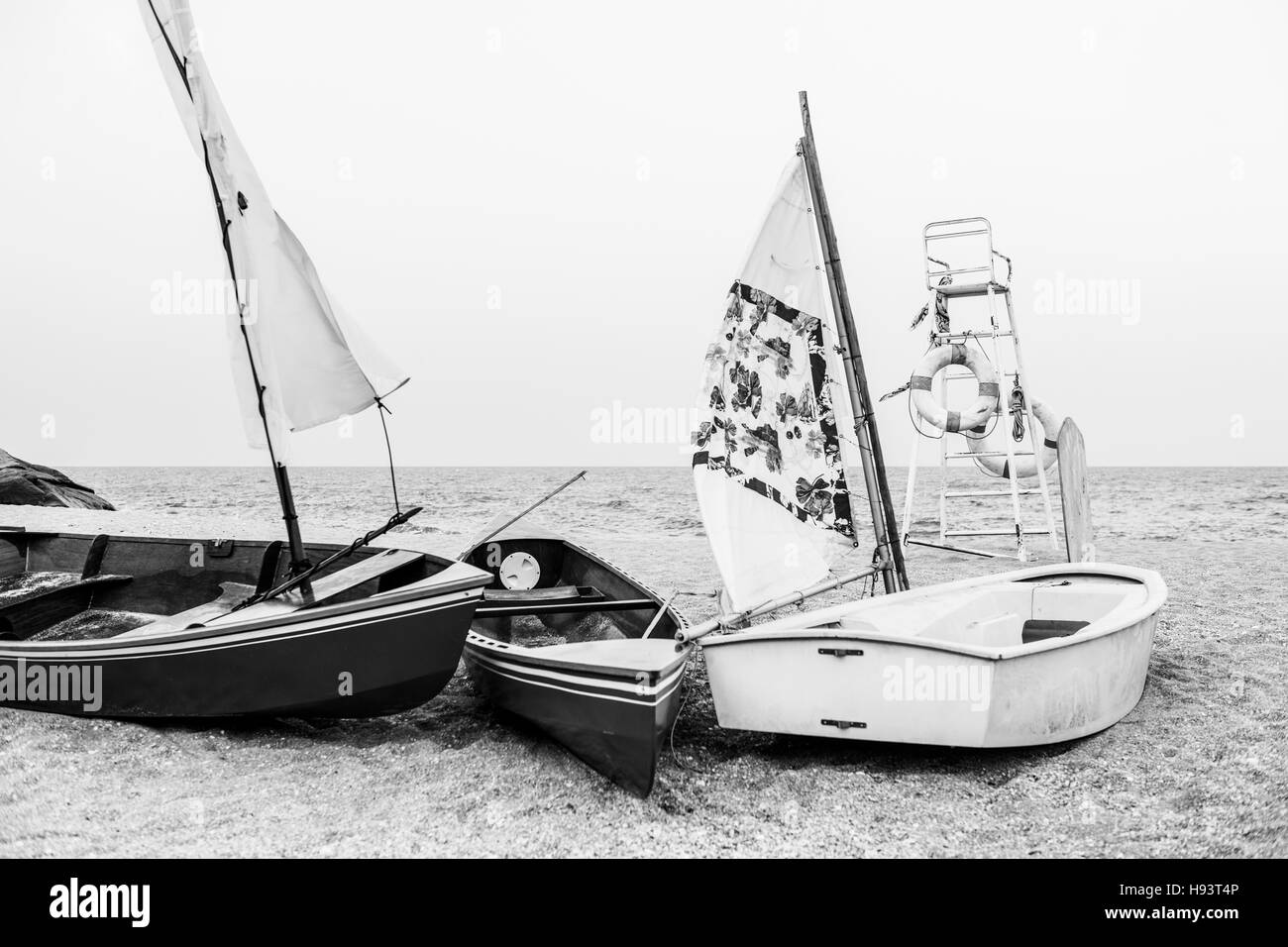 Bootsfahrt erkunden nautische Segel Schiffskonzept navigieren Stockfoto