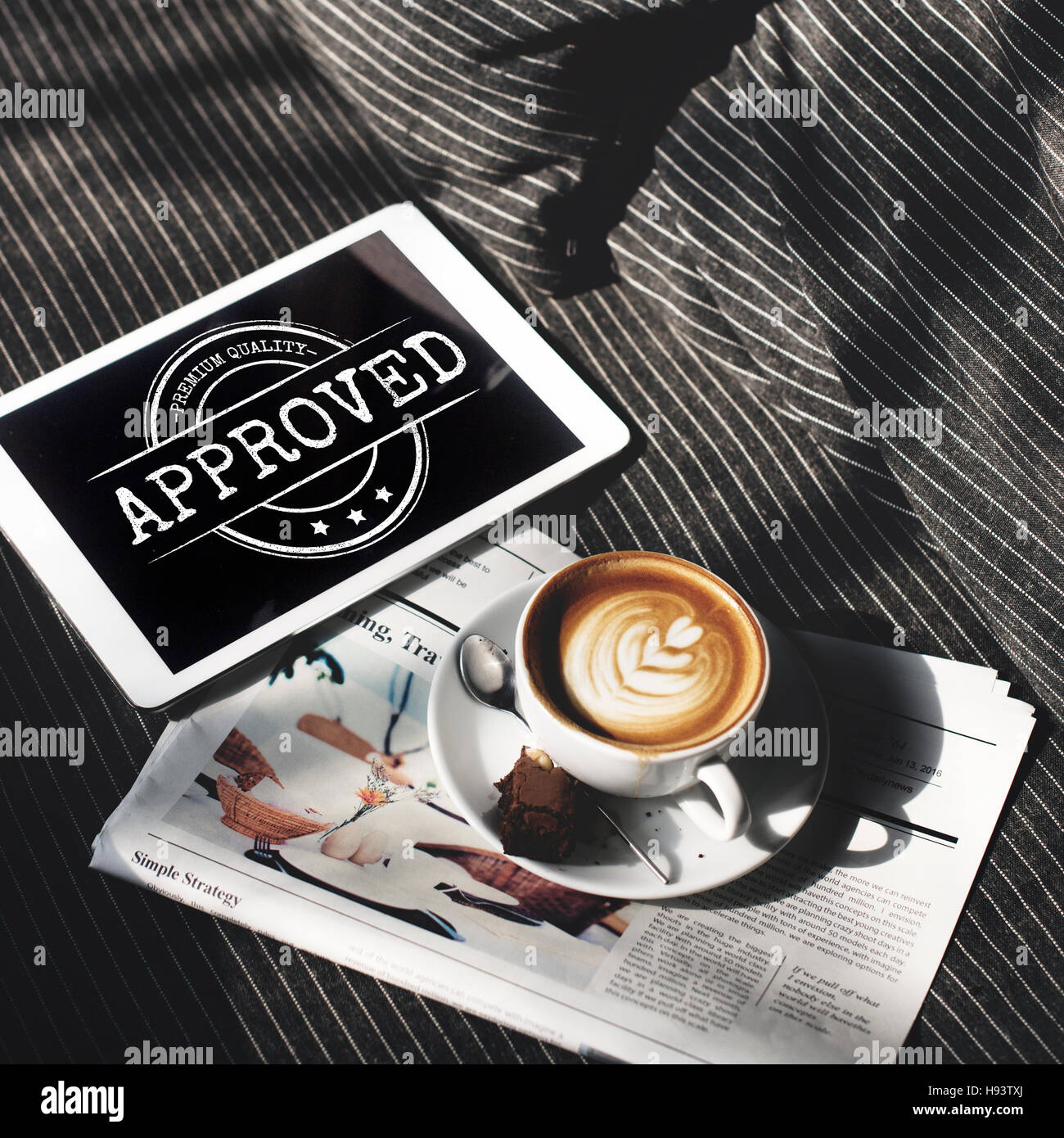 Zugelassenen zertifizierten Geschäftskonzept Stempel Stockfoto