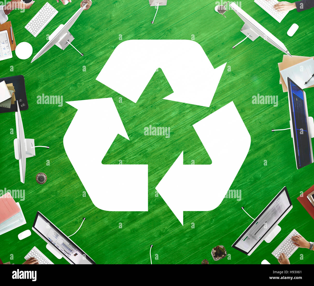 Grüne Umwelt Erhaltung Eco-Konzept zu recyceln Stockfoto