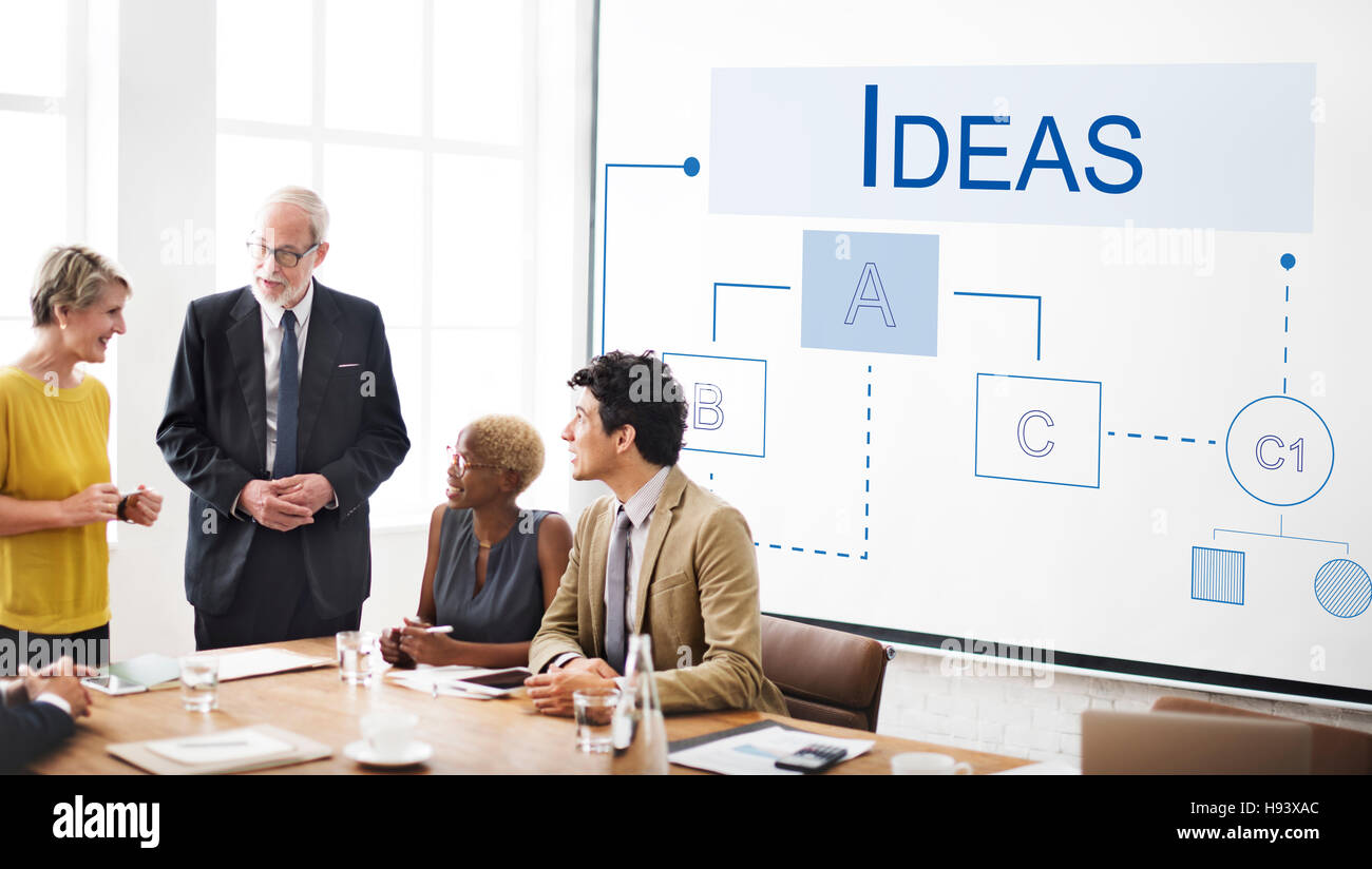 Business Analytics Workflow Prozess Projekt-Konzept Stockfoto