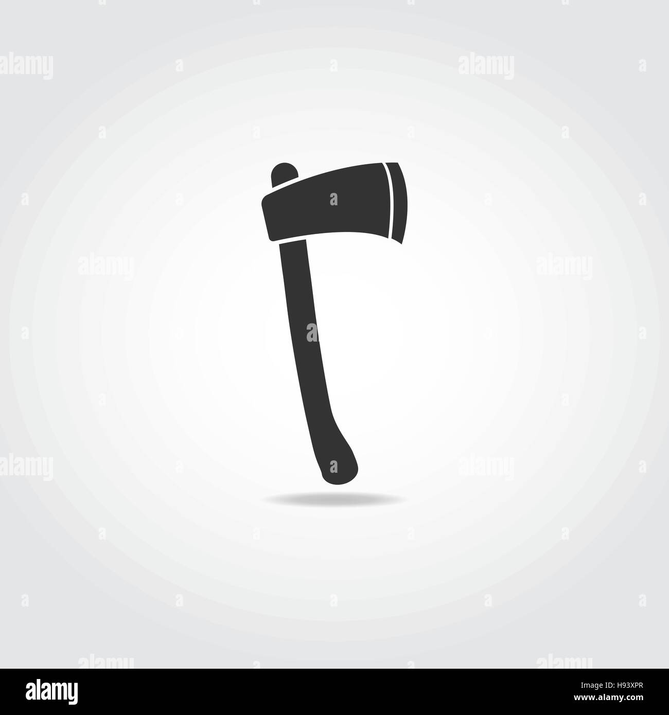 Einfaches schwarzes Symbol mit Schatten. Axt-Symbol Stock-Vektorgrafik ...