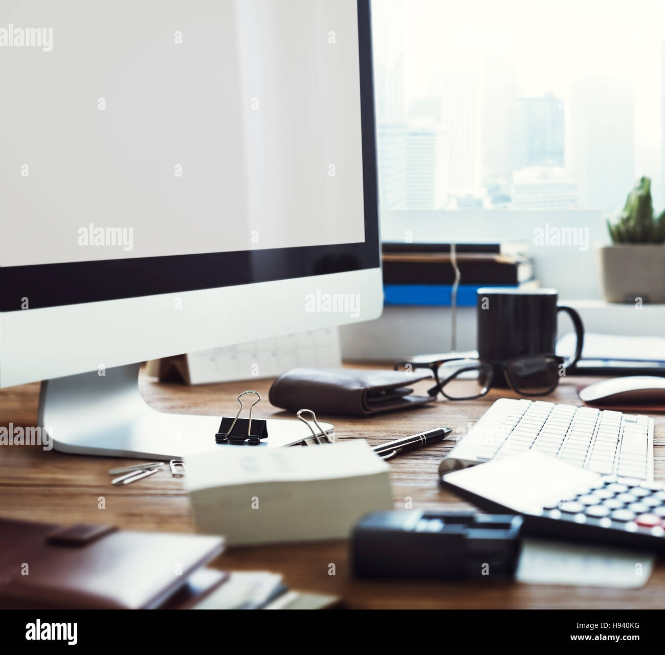 Arbeitsbereich-Business-Computer-Technologie-Konzept Stockfoto