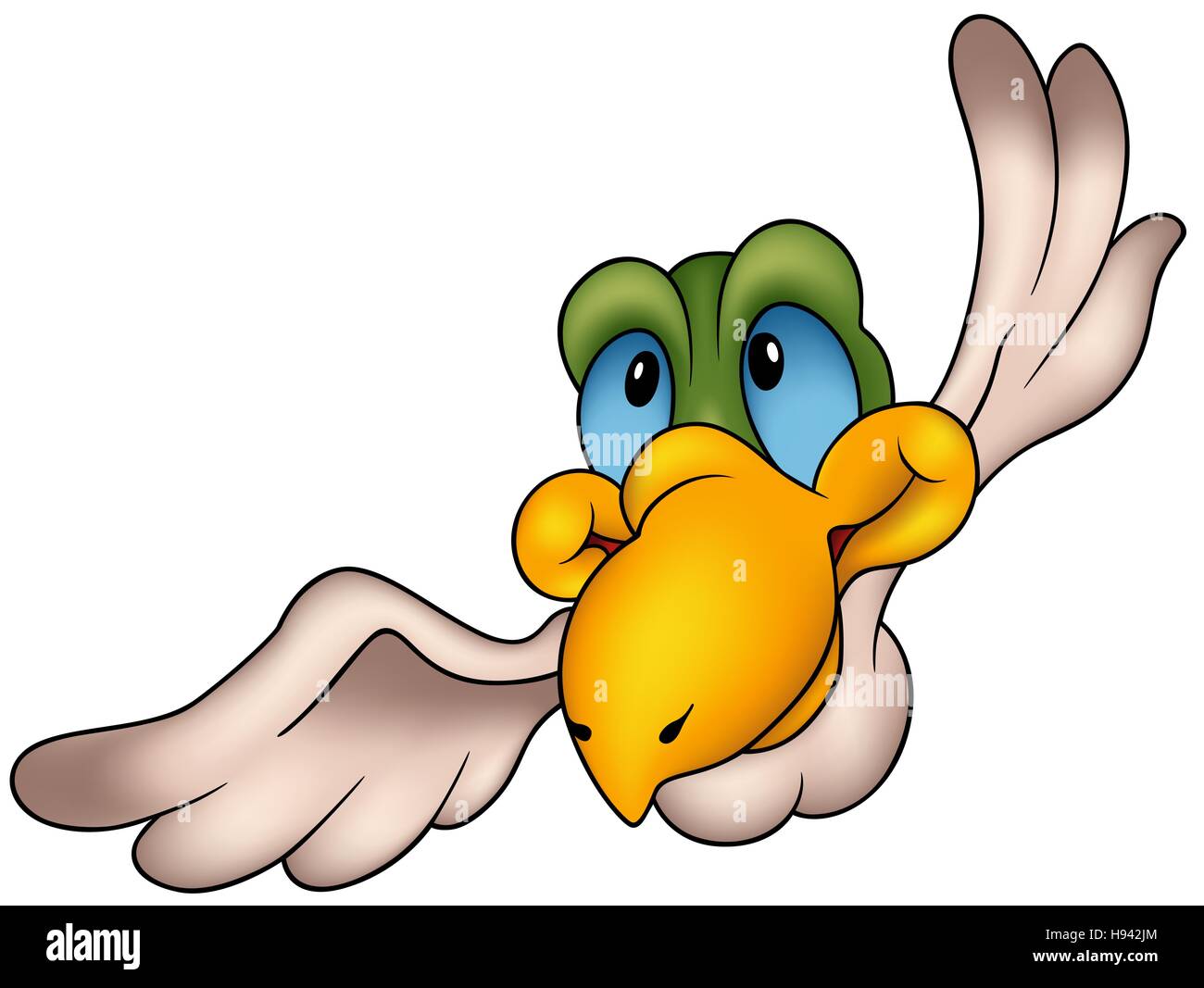 Fröhlich fliegen Vogel Stock Vektor