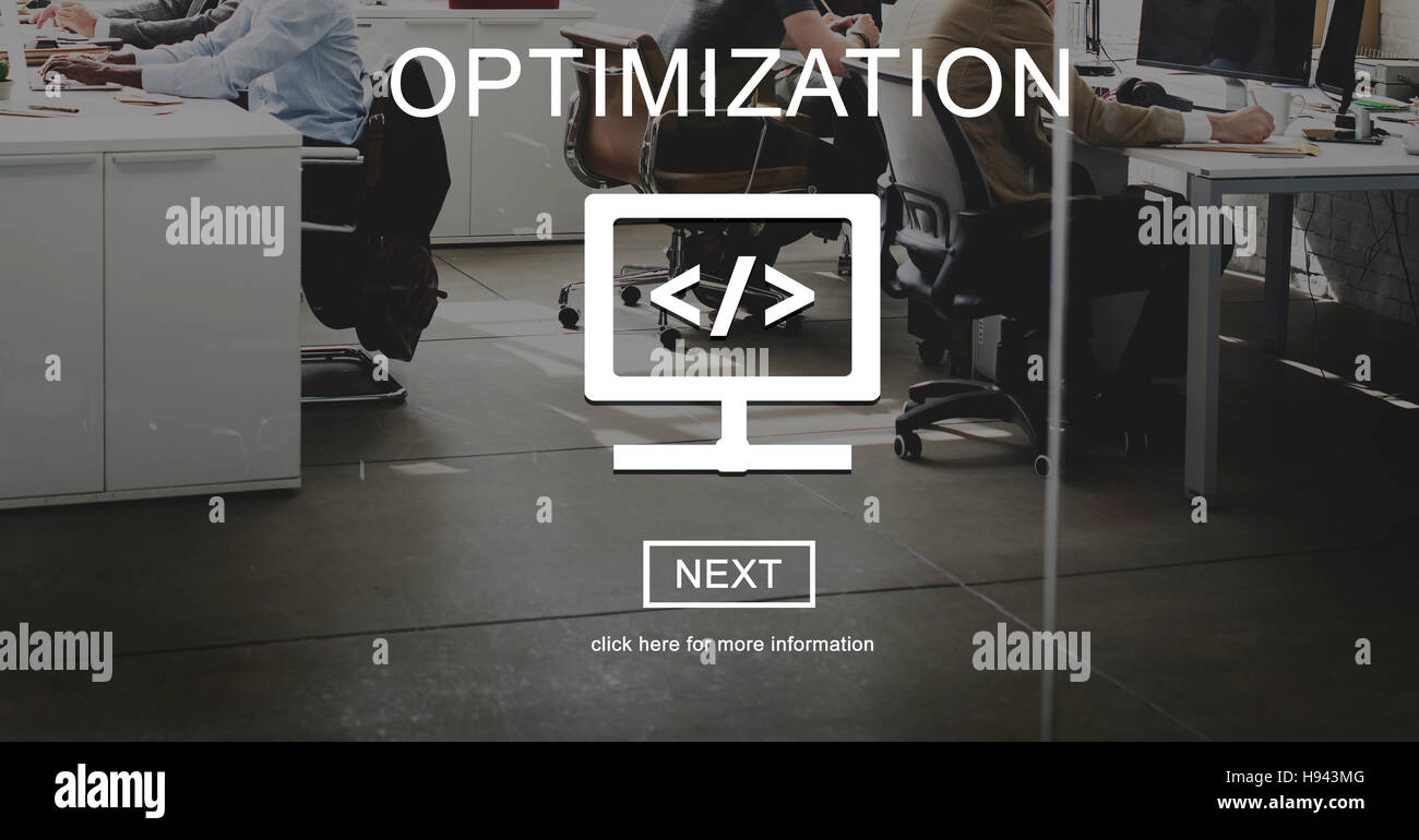 Verbindung SEO Digitalrechner Optimierungskonzept Stockfoto