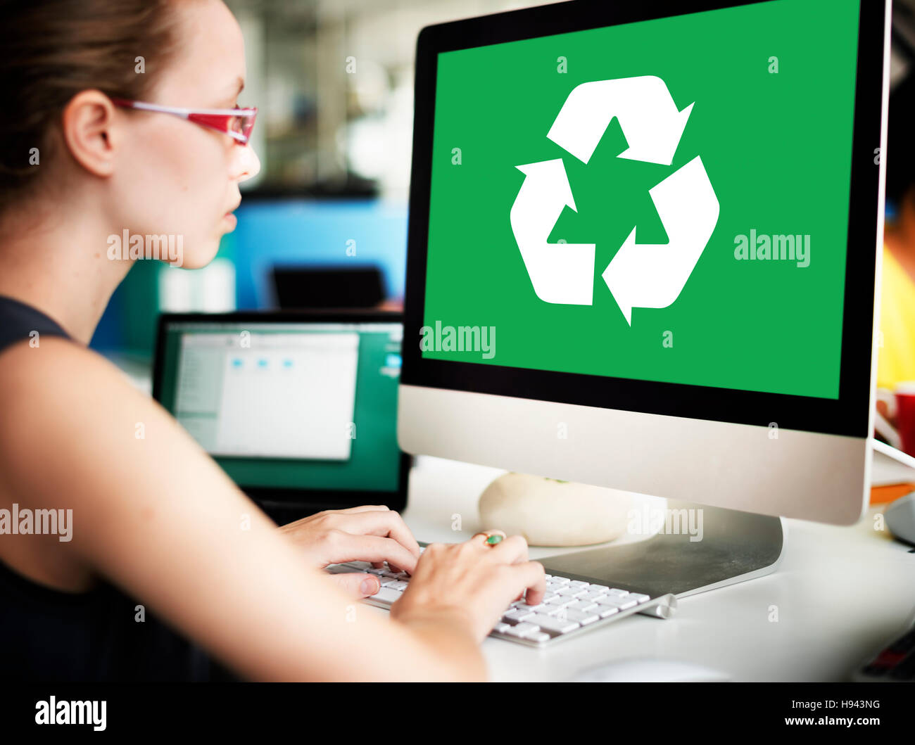 Grüne Umwelt Erhaltung Eco-Konzept zu recyceln Stockfoto