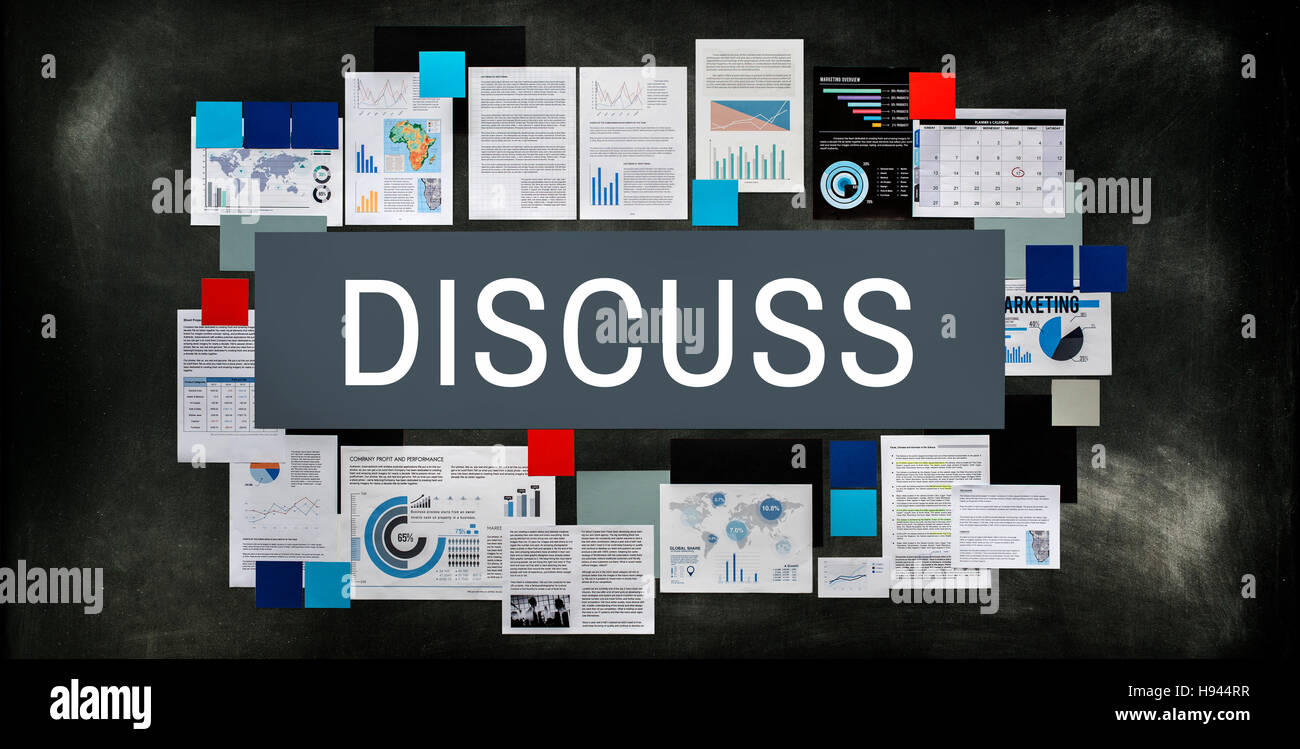 Diskussion Kommunikationskonzept Konferenz diskutieren Stockfoto