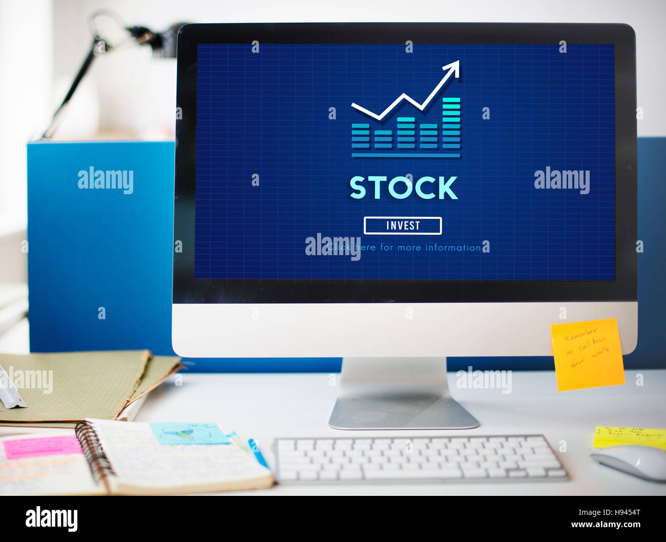 Aktie Investment-Banking Business Trade Exchange-Konzept Stockfoto