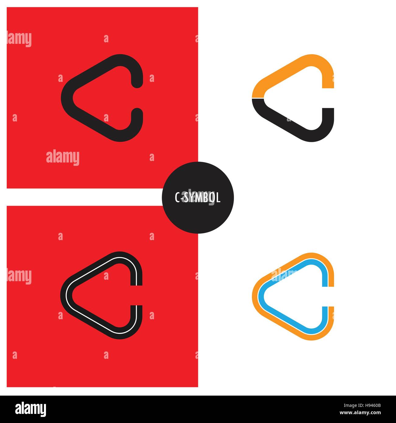 C - Firma Symbol.C-Brief abstrakte Logo-Design. Corporate Business und Industrie Logo Symbol. Vektor-illustration Stock Vektor