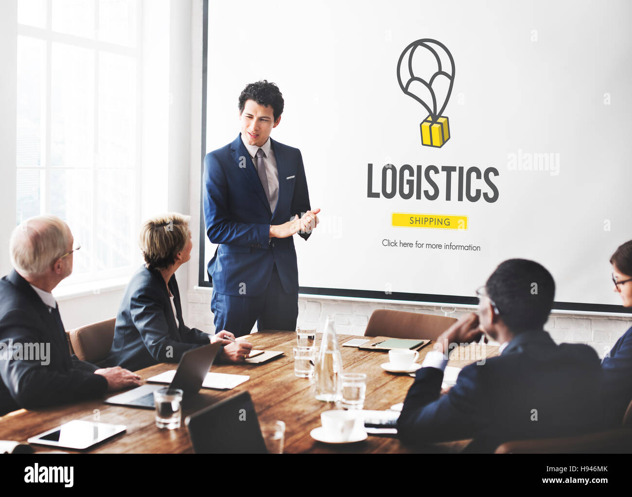 Logistik Lieferung Fracht Storage Service-Konzept Stockfoto