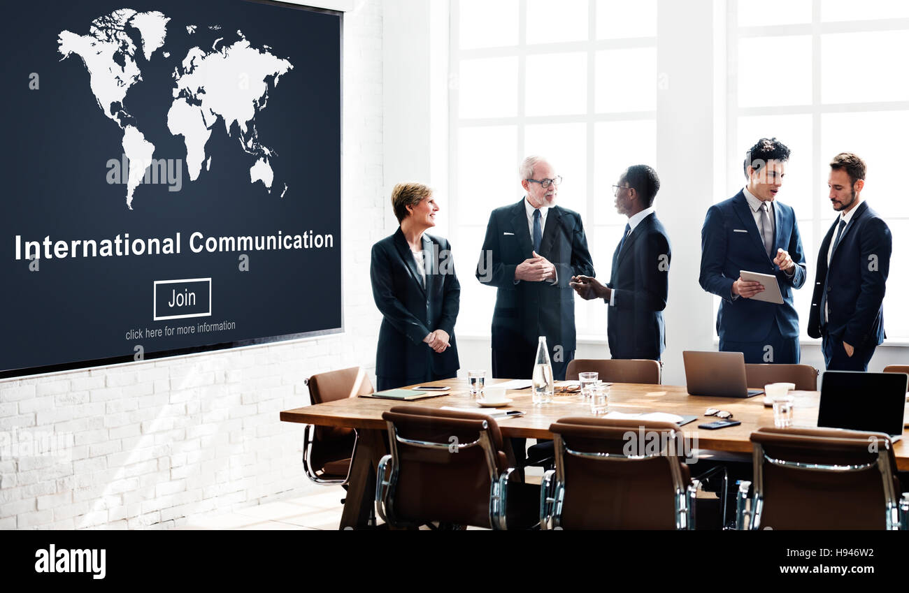 Internationaler Kommunikation Global kommunizieren Konzept Stockfoto