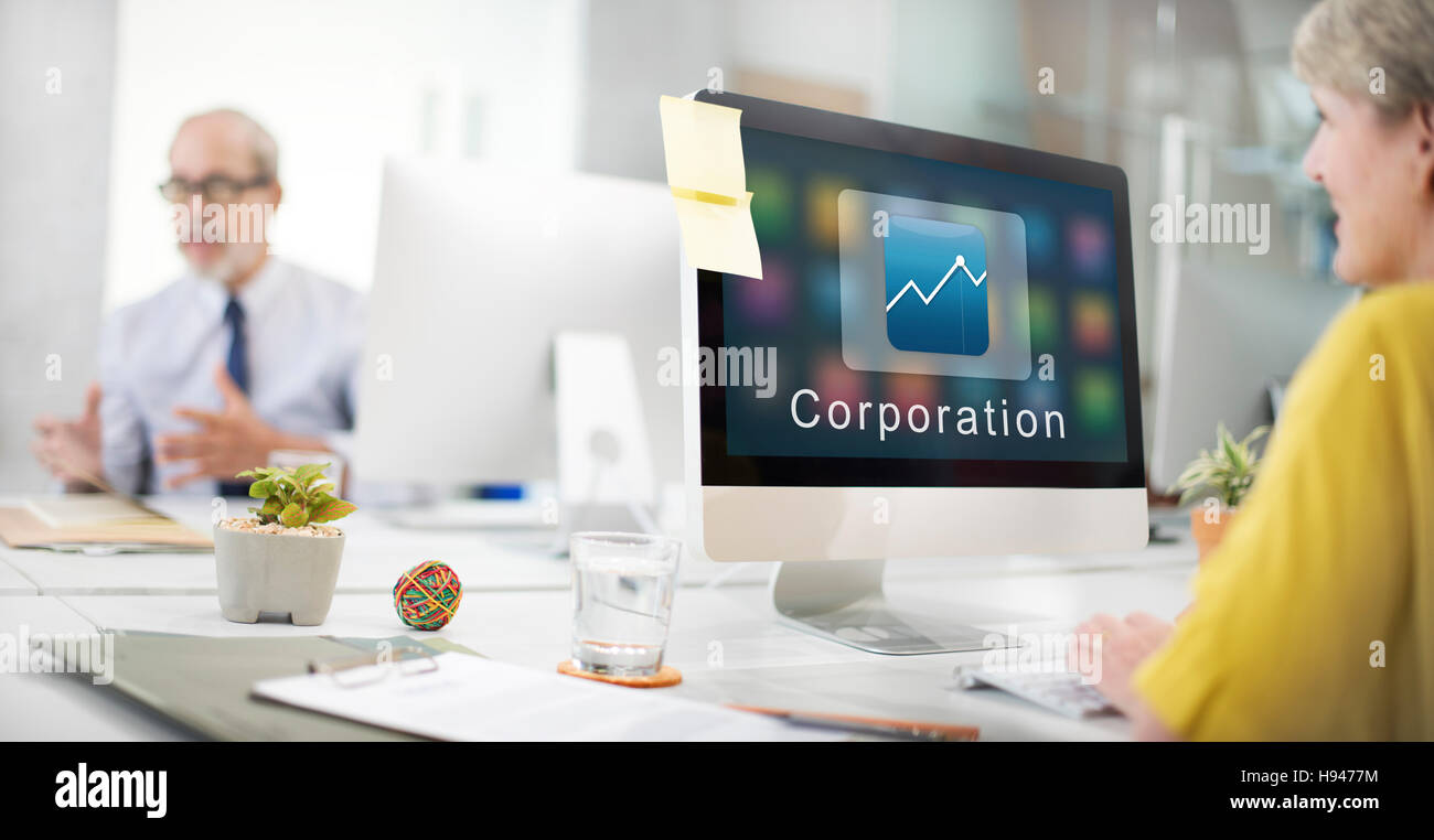 Anwendung Business Kommunikation Grafikkonzept Stockfoto