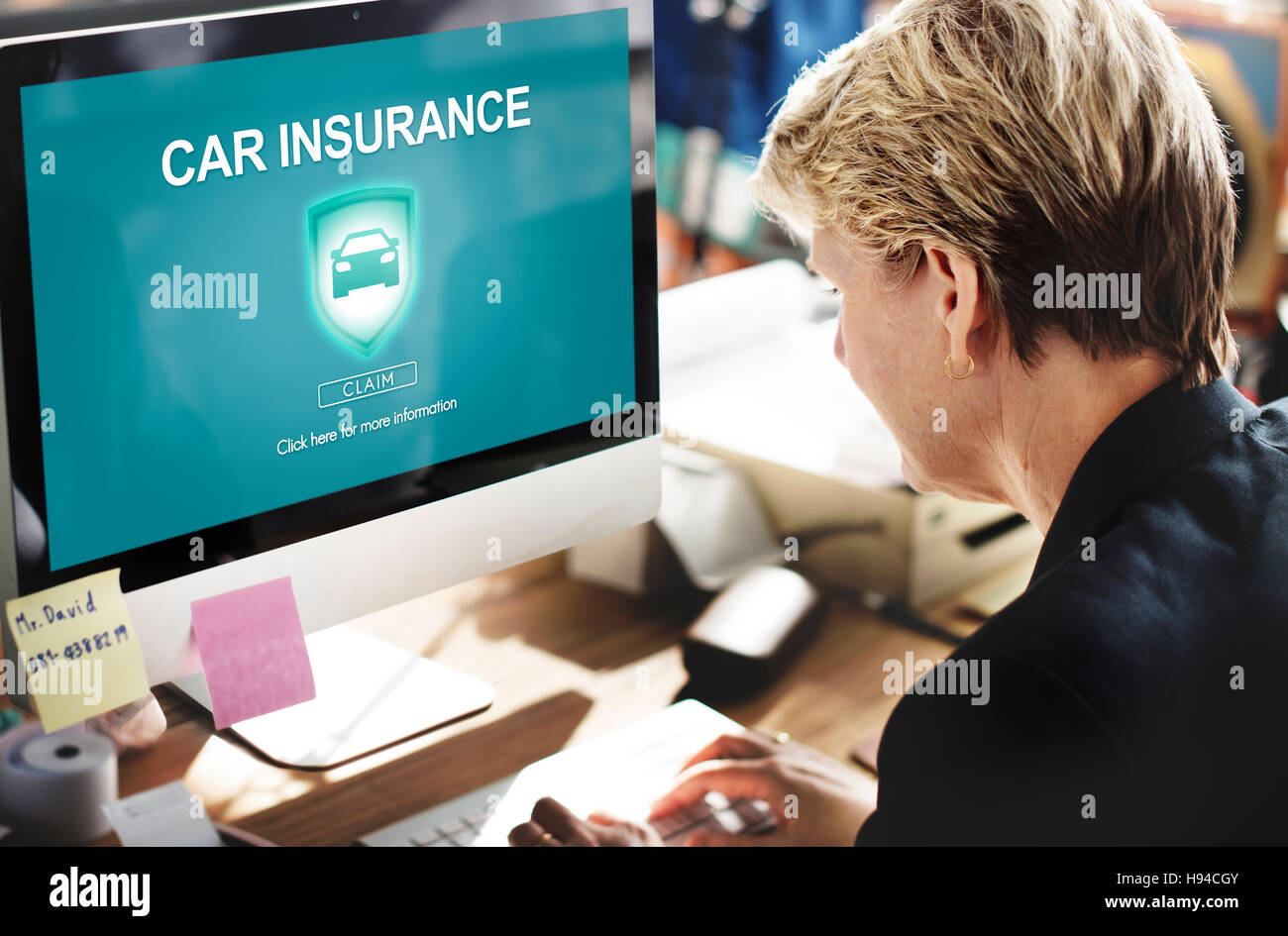 Auto Versicherung Schäden Politik Verkehr Fahrzeugkonzept Stockfoto
