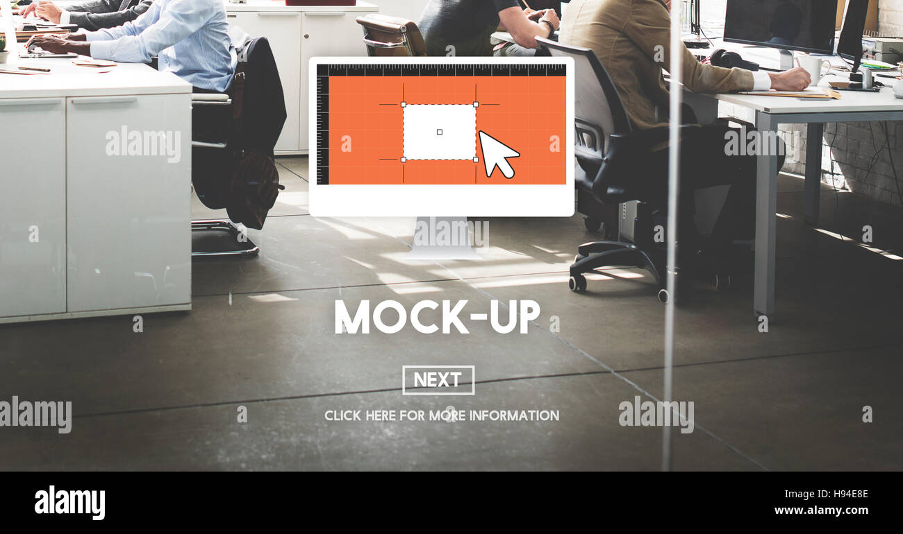 Mock-up Struktur Layout Plan Replica Konzept Stockfoto