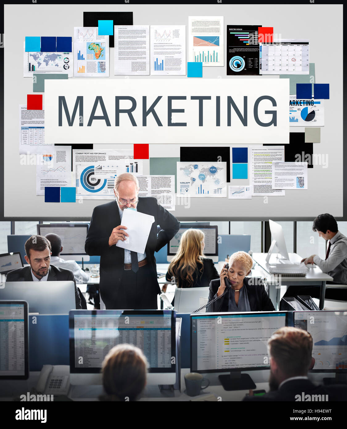Marketing, Branding Business-kommerziellen Design-Konzept Stockfoto