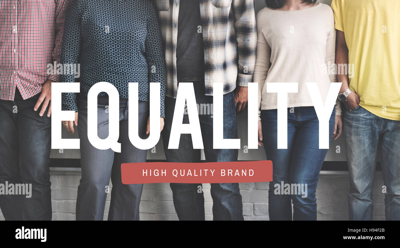 Geschlechter Respekt Einheitlichkeit Gerechtigkeit moralische Konzept Stockfoto