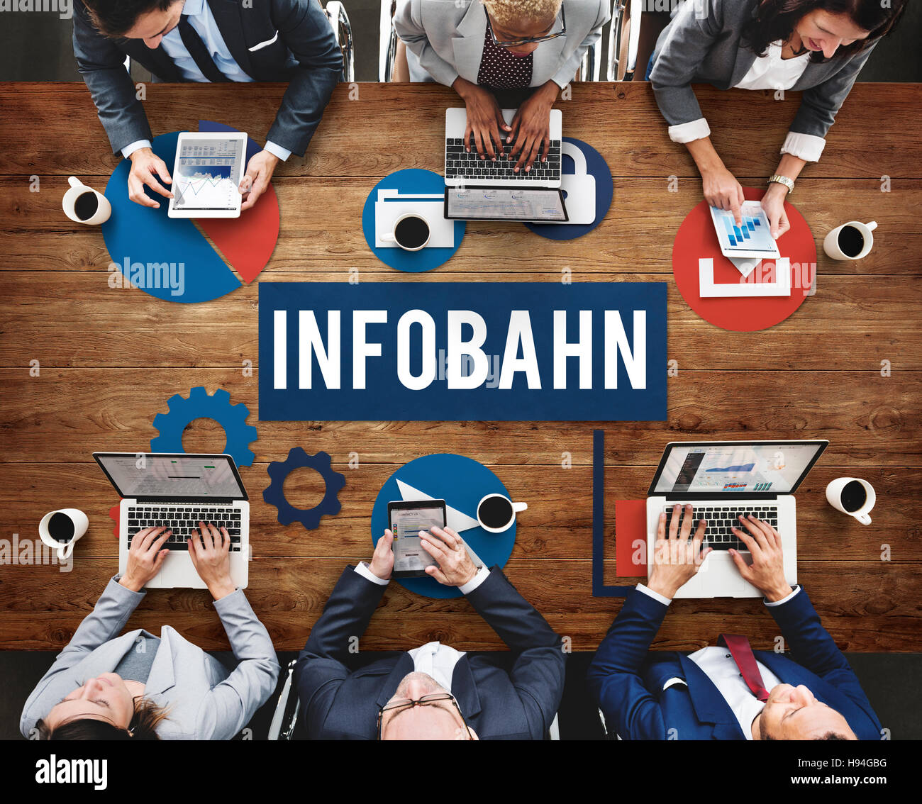 Infobahn Ziffer Informationskonzept Matrix Stockfoto