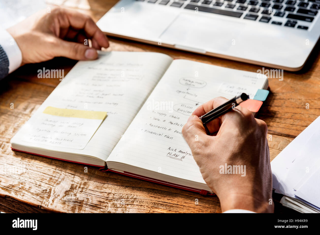 Business-Strategie Planung Prozess Lösungskonzept Stockfoto
