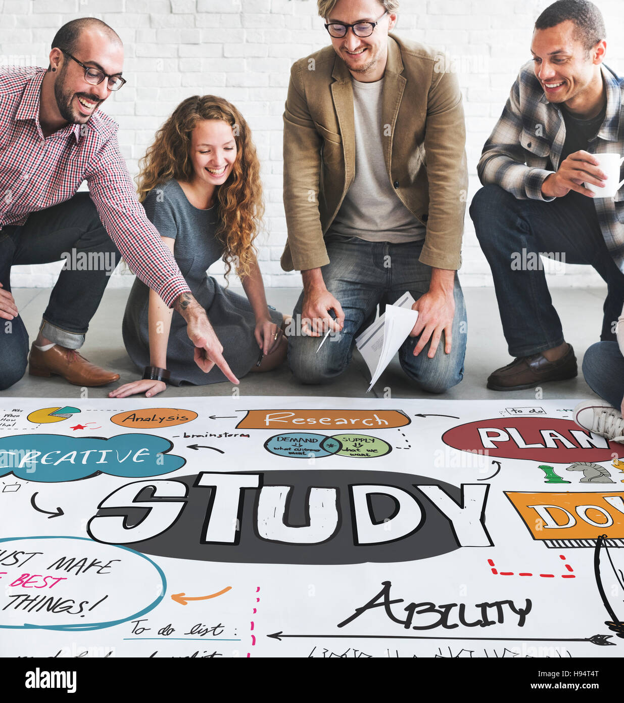 Studium, Ausbildung Einblick Konzept verstehen lernen Stockfoto