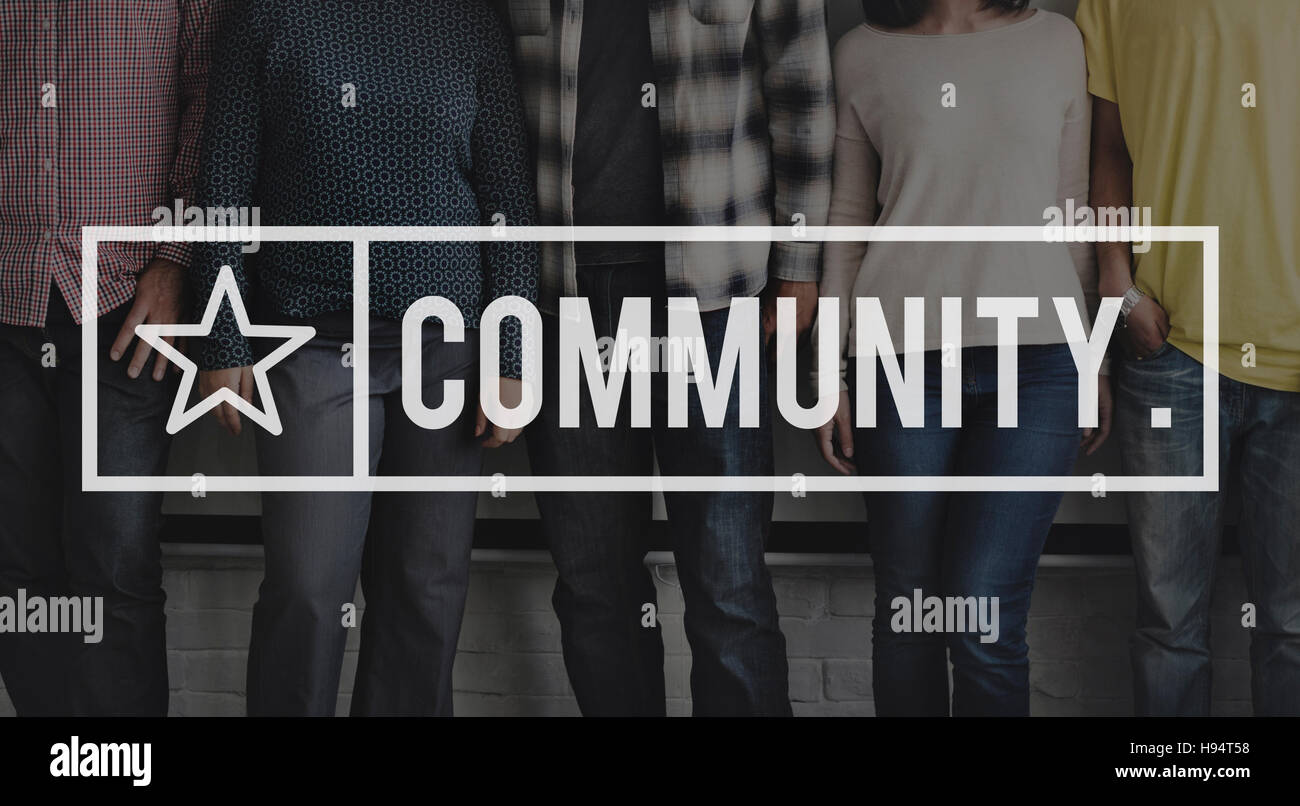Community Support Verbindung miteinander Gesellschaft-Konzept Stockfoto