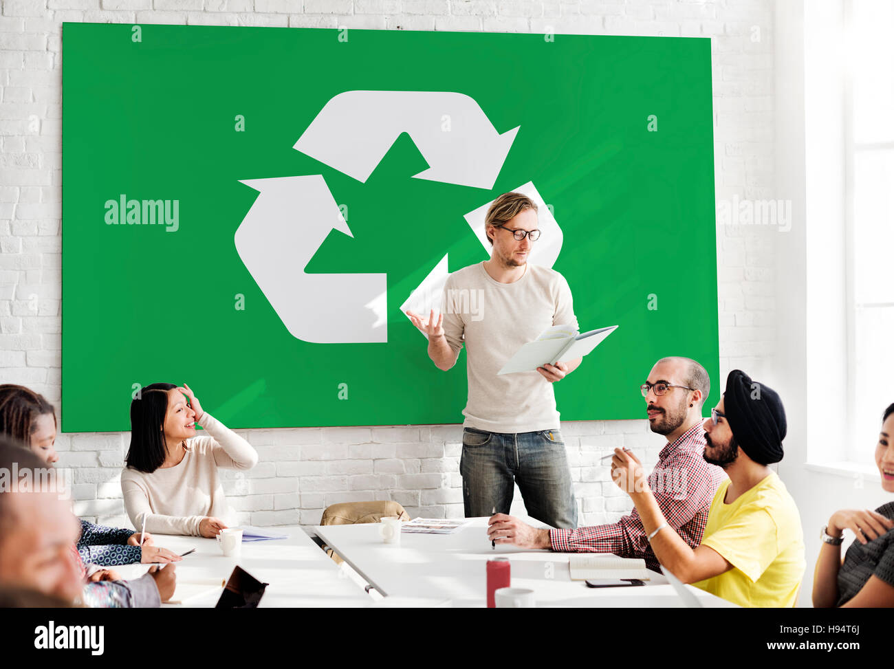 Grüne Umwelt Erhaltung Eco-Konzept zu recyceln Stockfoto
