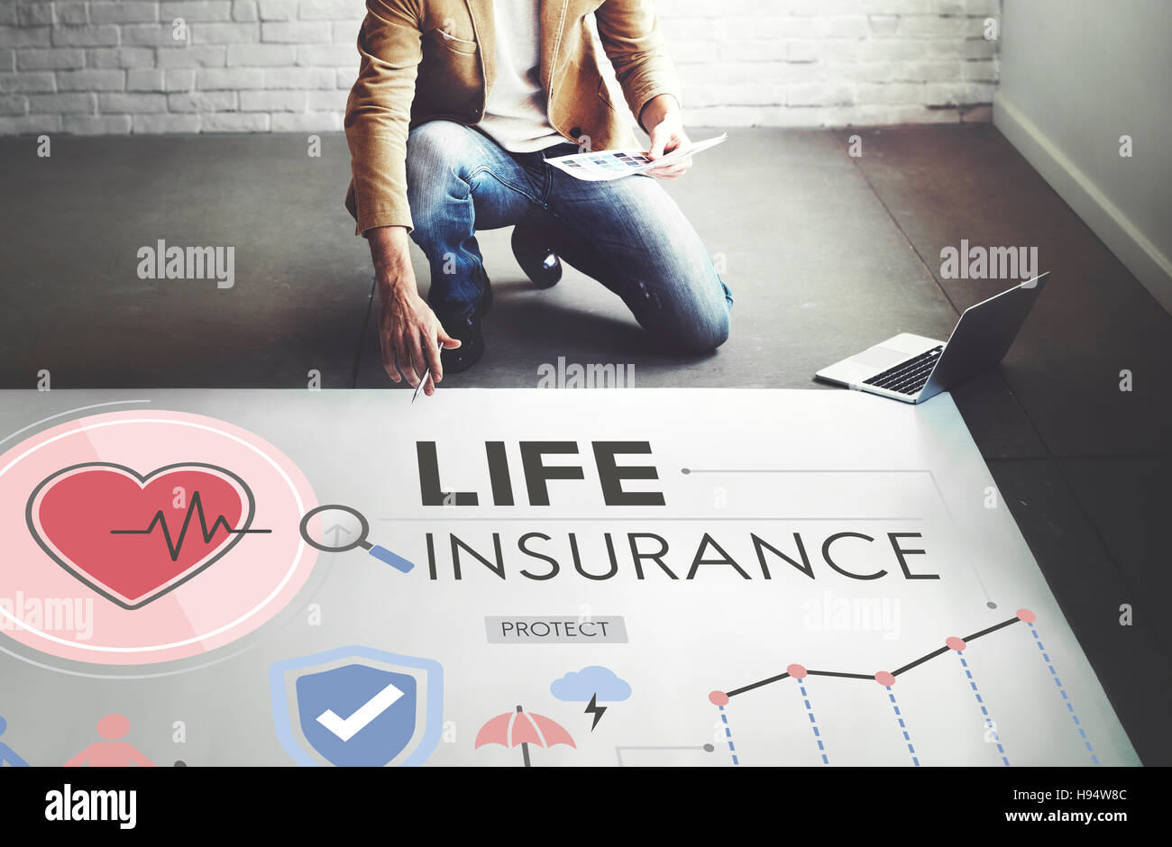 Lebensversicherung Begünstigten Safeguard Schutzkonzept Stockfoto