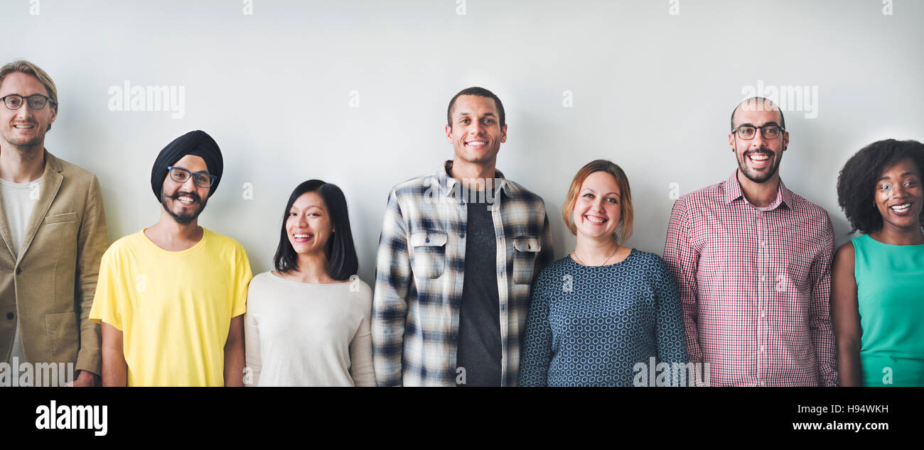 Menschen-Diversity-Freunde-Freundschaft-Glück-Konzept Stockfoto