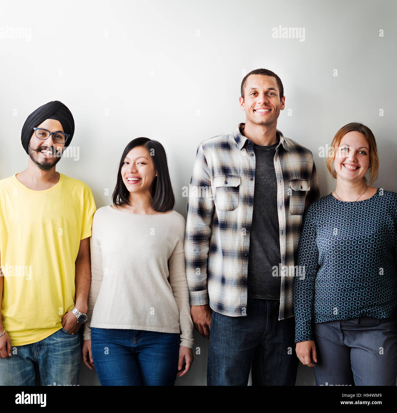 Menschen-Diversity-Freunde-Freundschaft-Glück-Konzept Stockfoto